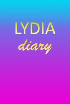 Lydia: Journal Diary | Personalized First Name Personal Writing | Letter L Blue Purple Pink Gold Effect Cover | Daily Diaries for Journalists & ... Taking | Write about your Life & Interests