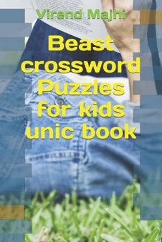 Paperback Beast crossword Puzzles for kids unic book