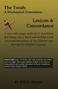 Paperback The Torah: A Mechanical Translation - Lexicon and Concordance Book