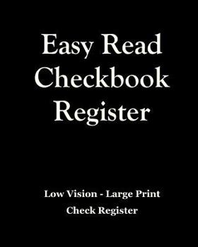 Paperback Easy Read Checkbook Register [Large Print] Book