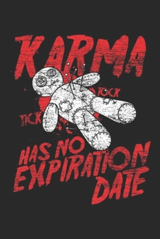 karma tick tock has no expiration date: Halloween Voodoo Doll Costume Gift Scary Karma Journal/Notebook Blank Lined Ruled 6x9 100 Pages