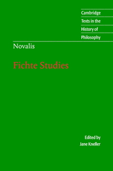Paperback Novalis: Fichte Studies Book