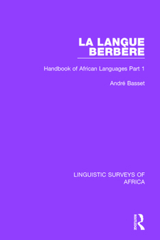 Paperback La Langue Berbère: Handbook of African Languages Part 1 Book