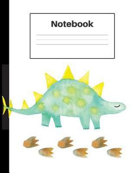 Paperback Notebook: Dinosaur Stegosaurus, Foot Prints, Graph Paper 5x5, Notebook Home Office School Student Teacher Homeschool, 7.4 x 9.7 Book