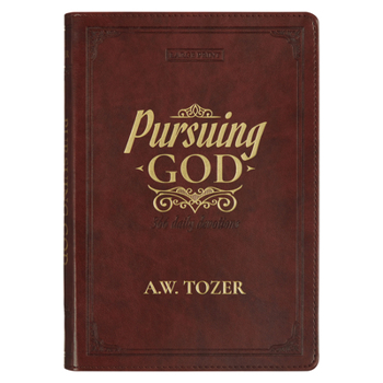 Leather Bound Pursuing God Devotional Large Print Book