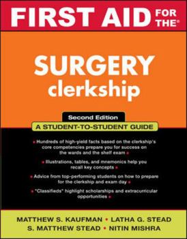 Paperback First Aid for the Surgery Clerkship Book