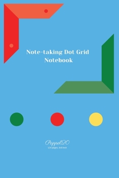 Paperback Note-taking dot grit Notebook- Light Blue Cover -124 pages-6x9-Inches Book