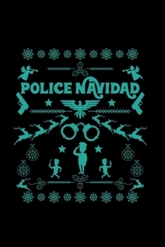 Police Navidad: 6x9 Police | blank with numbers paper | notebook | notes