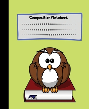 Paperback Composition Notebook: Owl Wide Ruled Blank Lined College Notebook For Kids Teens Girls To Take Notes For School & College Classes. Book