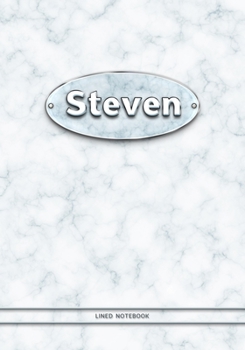 Paperback Steven - Lined Notebook: College Ruled Blank Pages Plus Extra Date Neutral Calendar (12 Months) and Notepad Sketch Designs. Cover Print White M Book