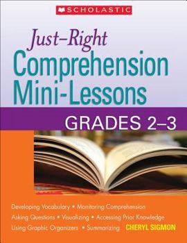 Paperback Just-Right Comprehension Mini-Lessons: Grades 2-3 Book