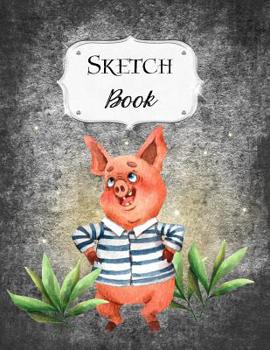 Paperback Sketch Book: Pigs Sketchbook Scetchpad for Drawing or Doodling Notebook Pad for Creative Artists Black #7 Book