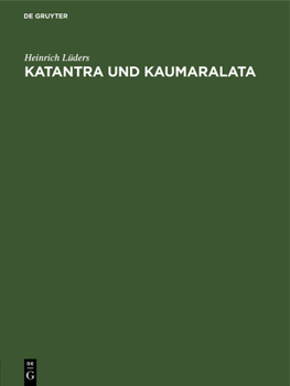 Hardcover Katantra Und Kaumaralata [German] Book
