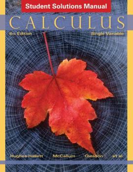 Paperback Student Solutions Manual to Accompany Calculus: Single Variable, 6e Book