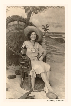 Paperback Vintage Journal Woman Posing in Stuart, Florida Book