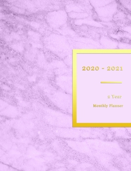 2020 - 2021 2 year monthly planner: New years goal oriented organizer for buisy women January 2020 - December 2021 Monthly calendar planning sections notes and organising pages cute pink pattern desig