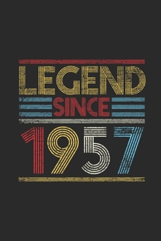 Legend Since 1957: Graph Paper Notebook (6" x 9" - 120 pages) ~ Birthday Themed Notebook for Daily Journal, Diary, and Gift