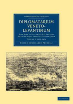 Paperback Diplomatarium Veneto-Levantinum [Latin] Book