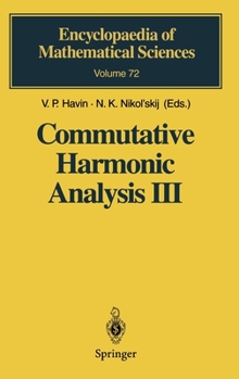 Hardcover Commutative Harmonic Analysis III: Generalized Functions. Applications Book