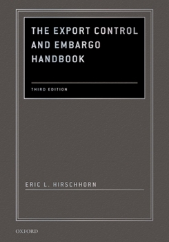 Hardcover The Export Control and Embargo Handbook Book