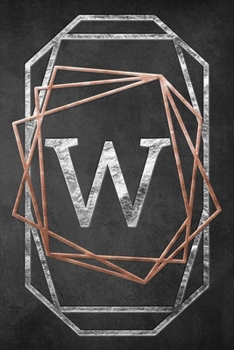 Chalkboard Foiling Minimalist Letter Notebook - W: A personalized monogram notebook just for you!