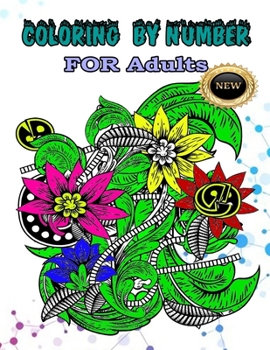 Paperback coloring by numbers FOR ADULTS NEW Book