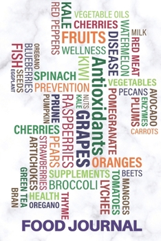 Food Journal: A Food and Activity Log to Track Your Eating and Exercise for Optimal Weight Loss (120-Day Diet & Fitness Tracker) White Marble Edition