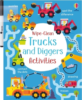 Paperback Wipe-Clean Trucks and Diggers Activities Book