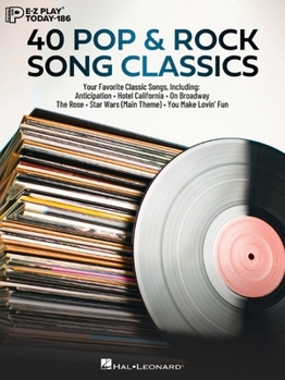 Paperback Forty Pop & Rock Song Classics: E-Z Play Today Volume 186 Book