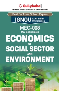 Paperback MEC-08 Economics of Social Sector and Environment Book