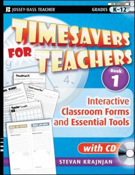 Paperback Timesavers for Teachers, Book 1: Interactive Classroom Forms and Essential Tools, with CD Book
