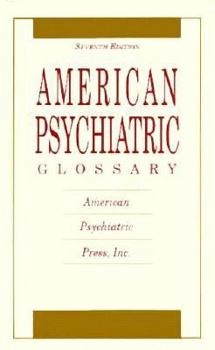 Paperback American Psychiatric Glossary Book