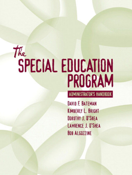 Paperback Special Education Program Administrator's Handbook Book