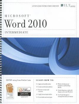 Spiral-bound Microsoft Word 2010: Intermediate [With CDROM] Book