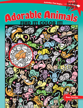Paperback Spark Adorable Animals Find It! Color It! Book
