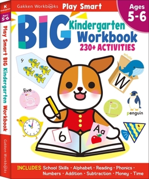 Paperback Play Smart Big Kindergarten Workbook: 240pages, Ages 5 to 6 Book