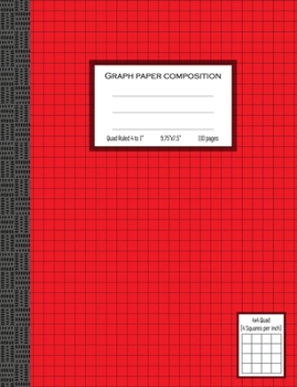 Paperback Graph Paper Composition, Quad Ruled 4 squares per inch: 4x4 quad ruled graph paper notebook Book