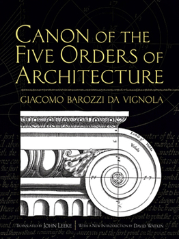 Paperback Canon of the Five Orders of Architecture Book