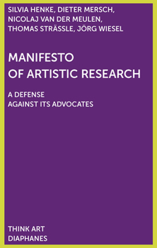 Paperback Manifesto of Artistic Research Book