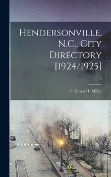 Hardcover Hendersonville, N.C., City Directory [1924/1925]; 3 Book