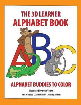 Paperback 3D Learner Alphabet Book: Alphabet Buddies to Color Book