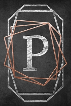 Chalkboard Foiling Minimalist Letter Notebook - P: A personalized monogram notebook just for you!