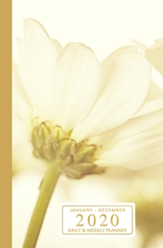January - December 2020 Daily & Weekly Planner: Mini Calendar; Faded Daisies