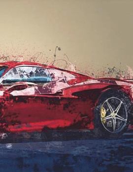 Paperback Sports Car Notebook Large Size 8.5 x 11 Ruled 150 Pages Book