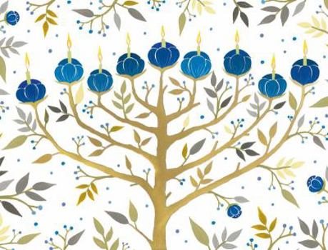 Misc. Supplies Chanukah Tree of Lights Holiday Embellished Notecards Book