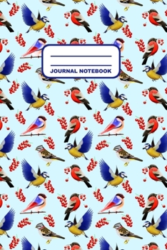 Paperback Journal Notebook: Notebook, Journal, Or Diary - Birds Pattern Cover Design - 110 Blank Lined Pages - 6" X 9" - Matte Finished Soft Cover Book