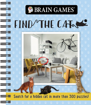 Spiral-bound Brain Games - Find the Cat (384 Pages) Book