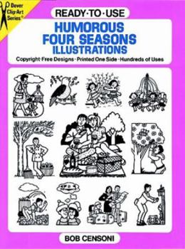 Paperback Ready-To-Use Humorous Four Seasons Illustrations Book