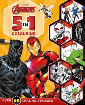 Paperback Marvel Avengers: 5 in 1 Colouring (With dot-to-dot, colour-by-numbers, copy colouring, and more!) Book