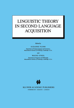 Paperback Linguistic Theory in Second Language Acquisition Book
